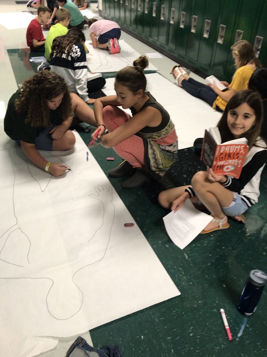 CaseyWithers24's tweet photo. Great conversations about characterization as they find evidence and create life size character posters! #WeAreReynolds https://t.co/PA9MMtICCN