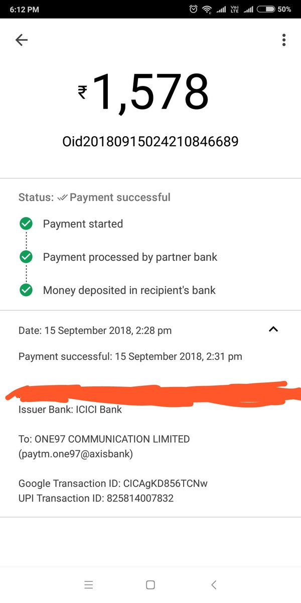 sonam28singh's tweet photo. @Paytm UPI transaction successful at @GooglePayIndia but money not received at Paytm. Paytm customer care is not accepting the UPI transaction I'd so can't even raise a ticket :( please help. https://t.co/MCt3L08wdc