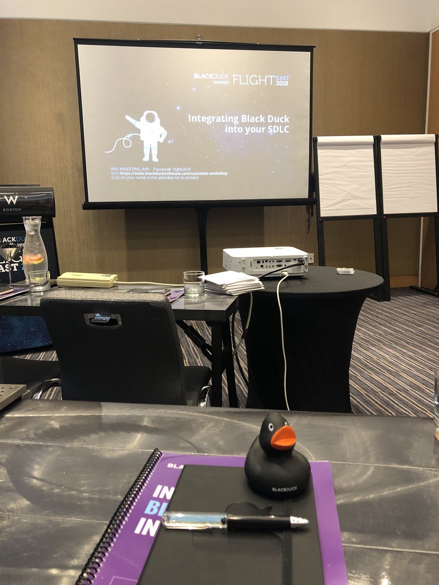 FranklyMeredith's tweet photo. @black_duck_sw customer training is kicking off at #bdsflight! Ducky can’t wait for 3 days of fun with our customers and friends! https://t.co/gZnf1lu3fi