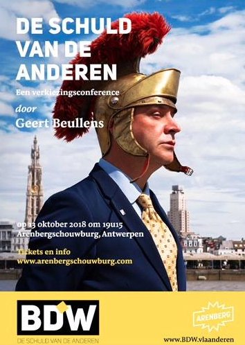 Party of Bart de Wever impersonator <a href="/bdw2018/">BDW</a> runs in #gr18 
-Independent Antwerpen 
-City center back to how it was during Medieval times
-Latin as official working language
-Refacit Antverpia Greatus.
bdw.vlaanderen/standpunten/ #GR2018