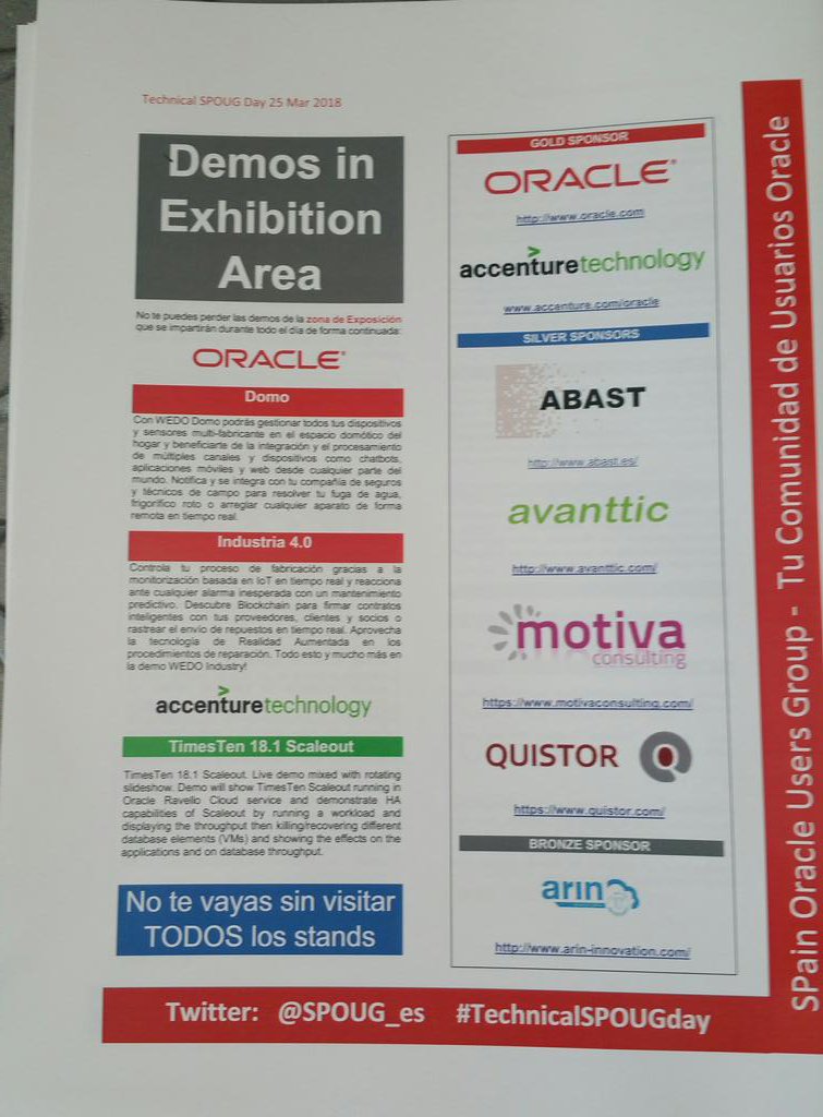 SPOUG_es's tweet photo. Great demos in exhibition area in #TechnicalSPOUGday https://t.co/J13rlRWXLO