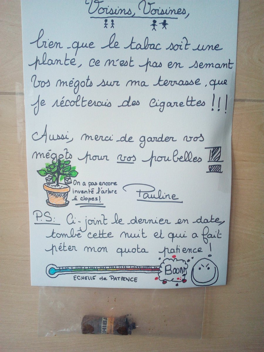 Mes voisins du dessus n'ont pas la main vert !
<a href="/ChersVoisins/">Chers Voisins</a>