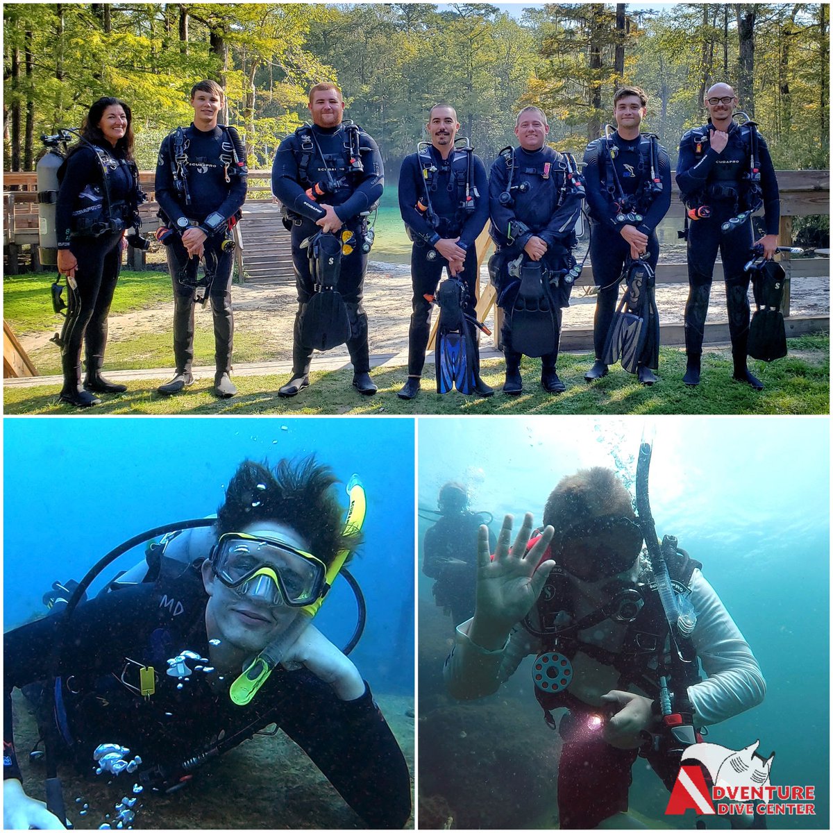 ADCscuba's tweet photo. Congratulations, divers!
#FindYourAdventureHere #AdventureDiveCenter #ADC #ADCscuba #Albany #Georgia #Ga #SouthGeorgia #PADI #Scubapro #Shearwater #FourthElement #scubadiver #scubadiving #scuba #diving #diver #divers #dive #skills #trainallyear #training #Florida #VortexSpring https://t.co/rBAtqKHSqg