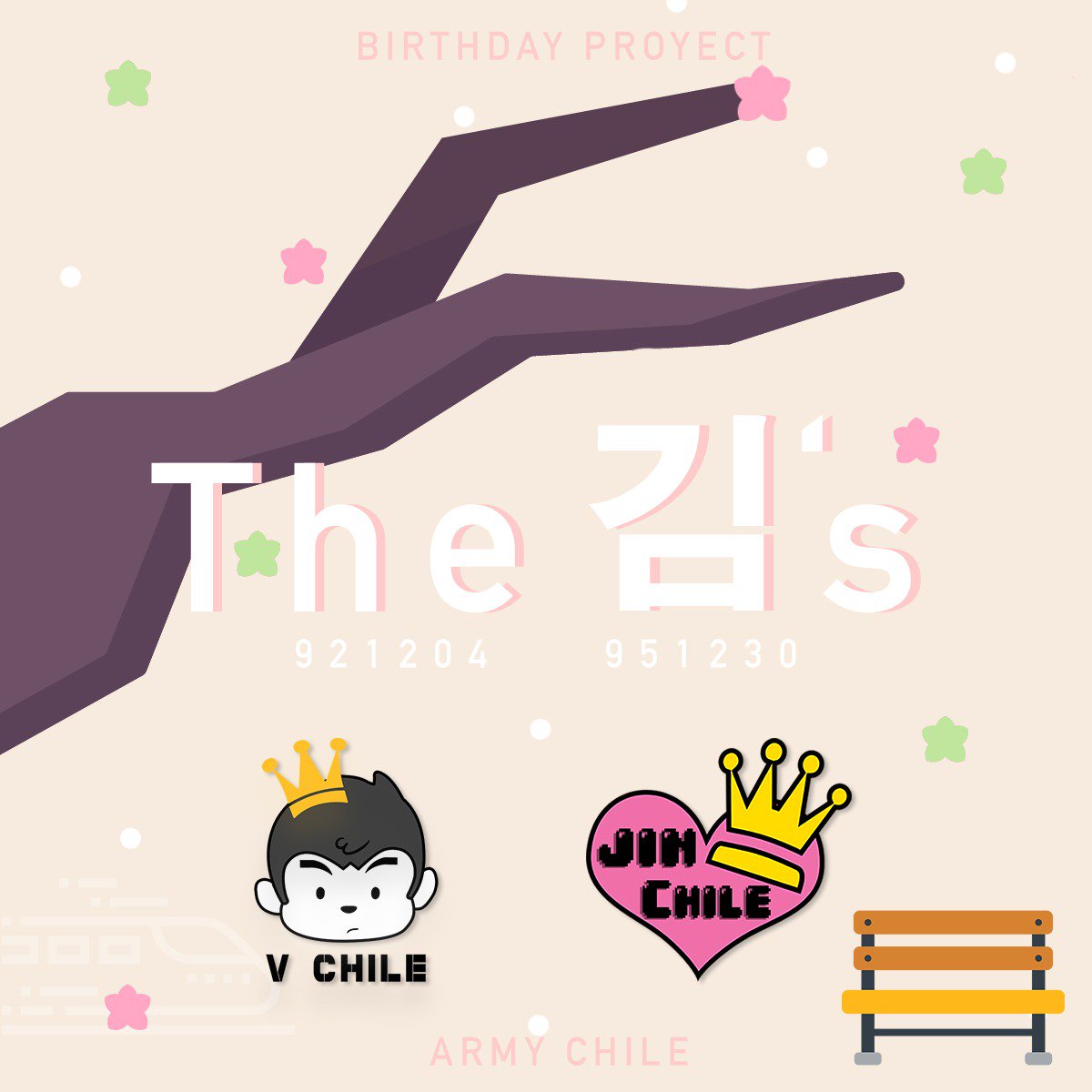 BTSVChile's tweet photo. [PEDIDO] 🌸 The 김's  🌸 

¡Junto a @_JinChile nos hemos unido para traerles un hermoso pedido que no se pueden perder!~

Pre-orden: 30 de Sept.
Normal: 15 de Oct.

Todos los detalles aquí 👉 https://t.co/YC7KU4OqRR

STAFF V CHILE https://t.co/Sft88MGfok