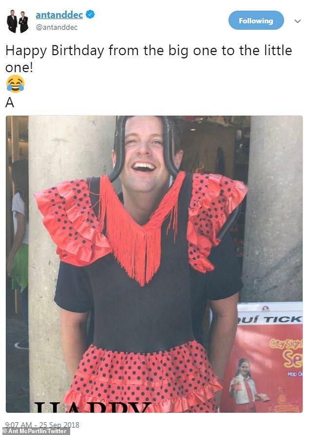Ant McPartlin wishes Declan Donnelly happy birthday with funny snap  