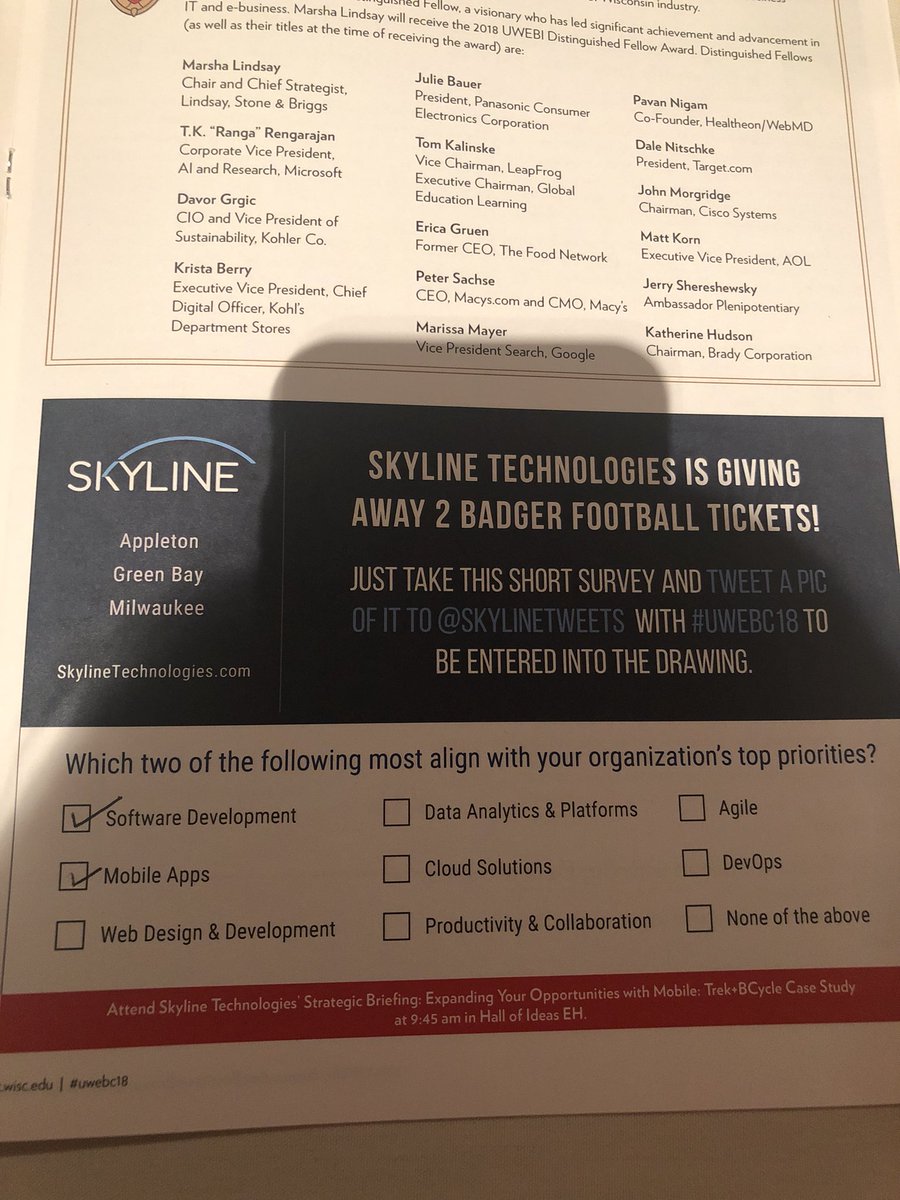 cookieprojectwi's tweet image. Shout out to @skylinetweets for sponsoring #uwebc18 today!