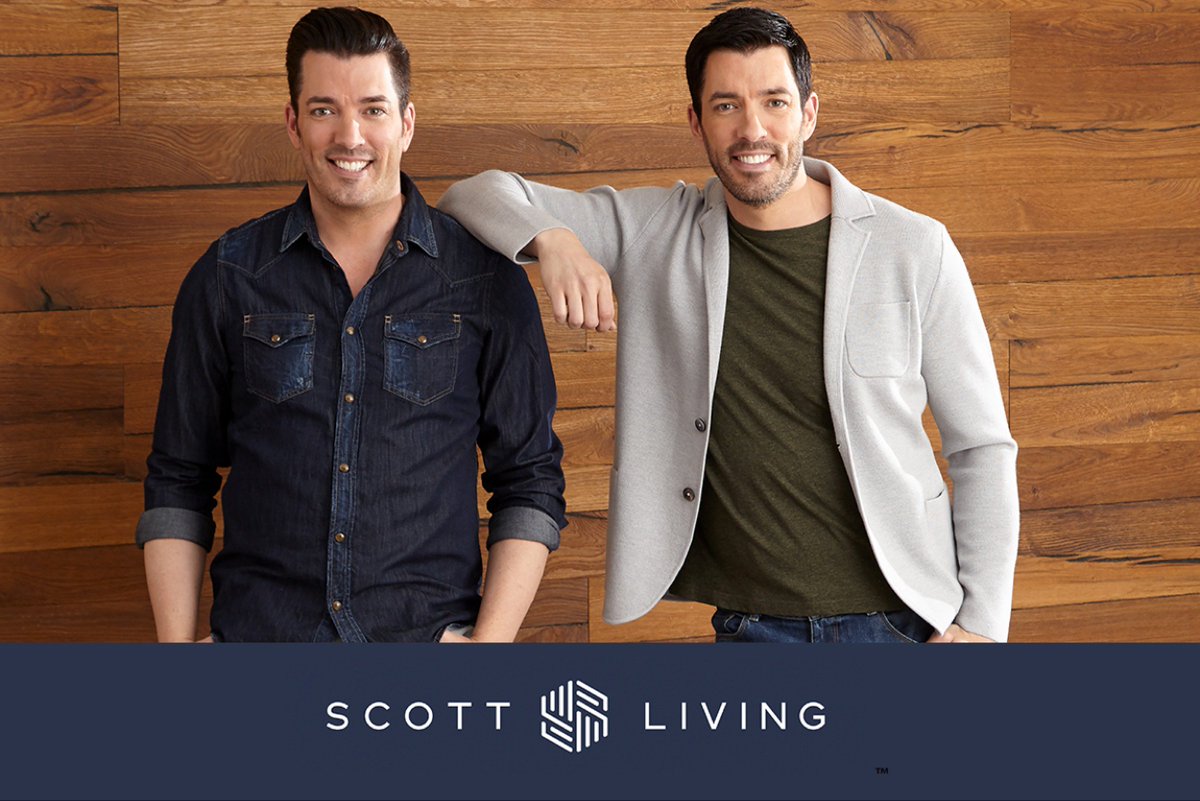 Kohls's tweet photo. We’re so excited to announce the launch of #ScottLiving, an exclusive home lifestyle collection developed in collaboration with HGTV’s Property Brothers, Drew and Jonathan Scott—coming fall 2019! (Trust us, it’ll be worth the wait.) https://t.co/gefncJvjui