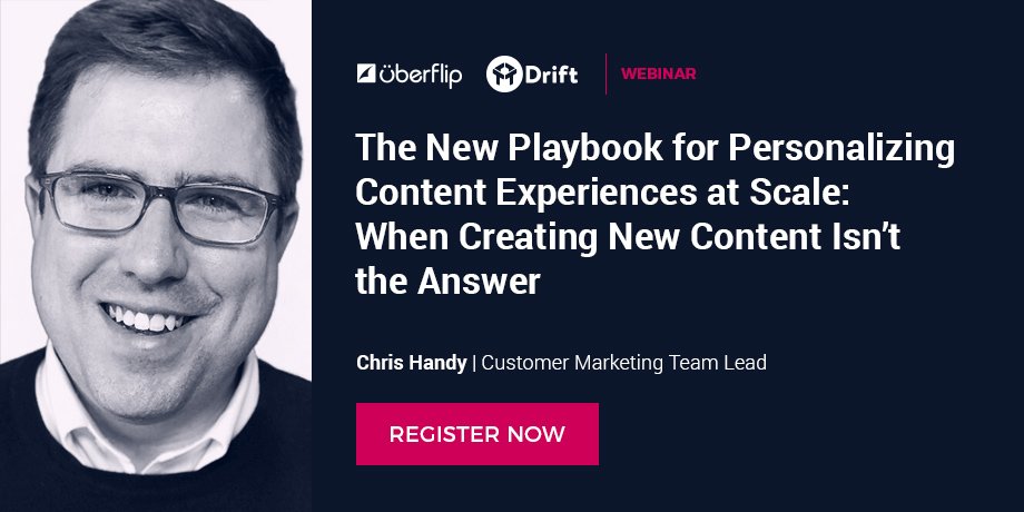 Uberflip's tweet photo. We're teaming up with @Drift for an #uberwebinar on Thursday! Join @handythinks and Paige Gerber to learn how to focus, align your team, and deliver meaningful experiences so you can rock marketing campaigns ππ₯
Save your spot: https://t.co/BflHFnAvLB https://t.co/aGJv1H8TU9