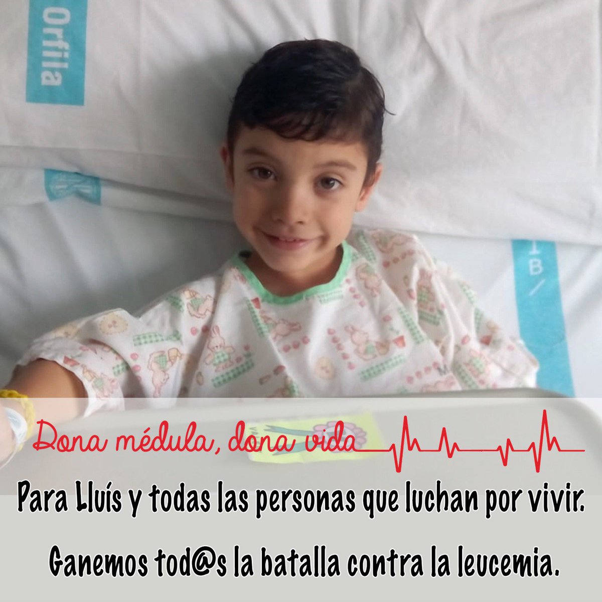 🗣️ Lluís te necesita. Sonríele tú también 😊 Hazte donante de médula ósea y sangre. 
#donamédula #LeucemiaMieloideCrónicaAtípica

 Regala vida💝💟

➡️fcarreras.org/es/mapadonantes