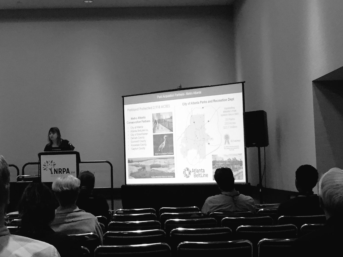 The Fund’s <a href="/ConservationFnd/">The Conservation Fund</a> Shannon Lee talking stormwater &amp; parks at the Nation Parks and Recreation Association gathering #NRPAConference. Parks with Purpose!