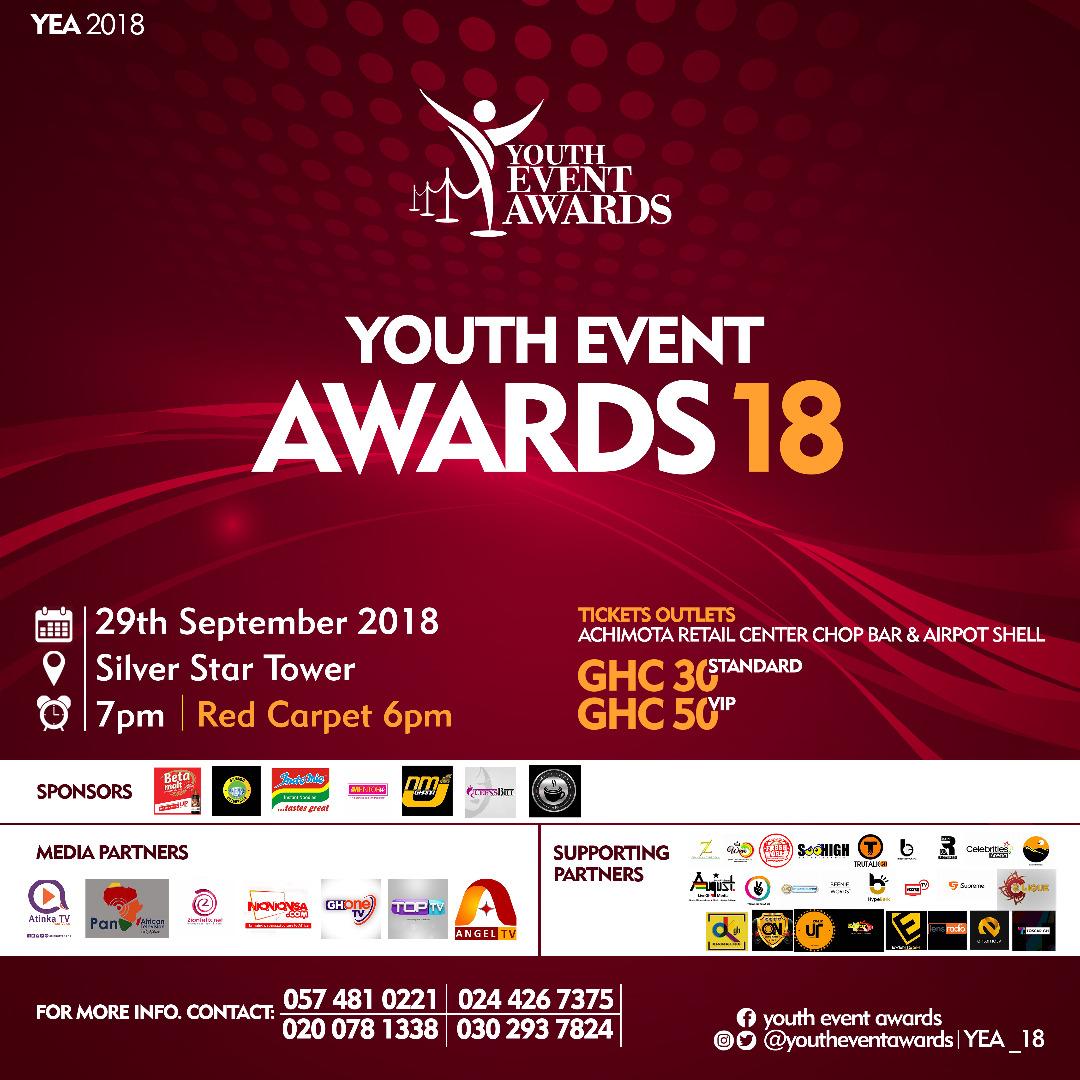 media_clique's tweet photo. Please take note of the date.Kindly highlight it on your calendar, mark it on your schedule, add it to your organizer and set a reminder on your phone. 29th September 2018 @Silver Star Tower..Make a date!!! It's *YOUTH EVENT AWARDS 2018* main night! Grab your tickets now! 
#YEA18 https://t.co/0PiriyGowq