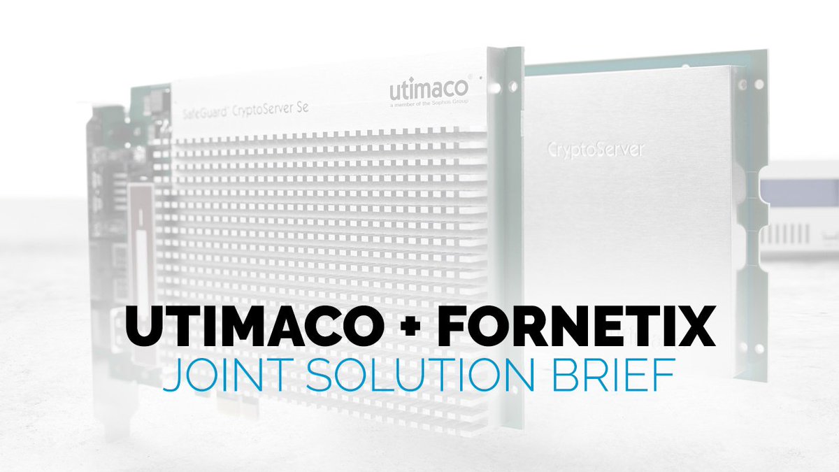 Fornetix's tweet photo. Secure data in complex architectures with the @Utimaco & Fornetix encryption key management joint solution. #HSM #keyOrchestration https://t.co/INY9Xo2Xmz https://t.co/vHwXe3zUM3
