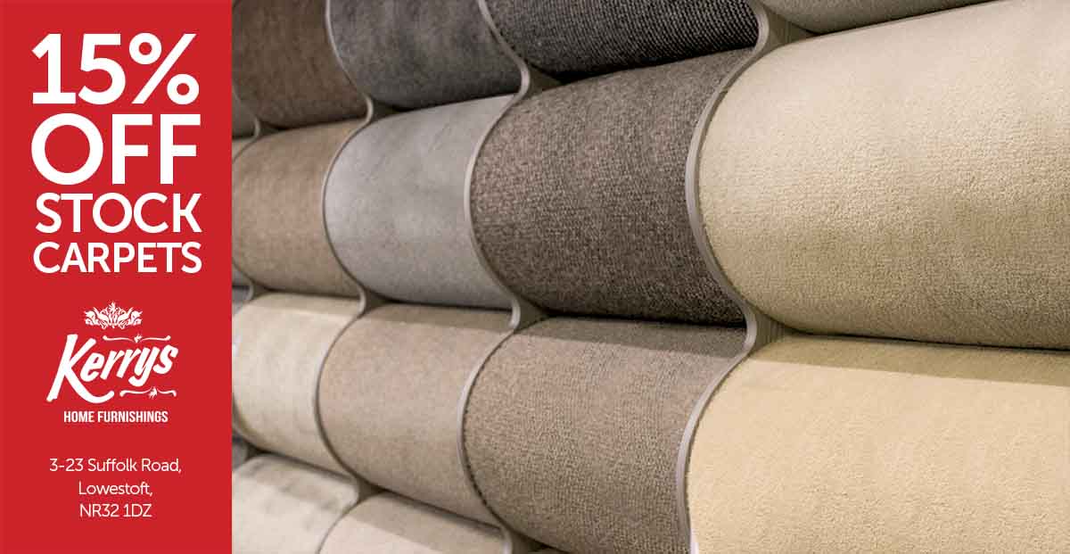 Don't miss out! There's still time to get 15% off all stock carpets at Kerry's!
#FurnishingYourHomeWithLove