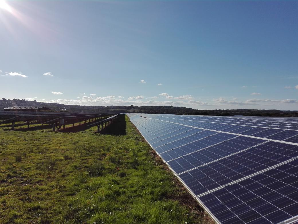 CANinterreg's tweet photo. Solar energy in Plymouth - generating community shared energy locally. At our site visit we learn about local ownership of RE. @CANinterreg @plymouthcc #CANproject #renewables #climateaction https://t.co/g2Bw34qgPM