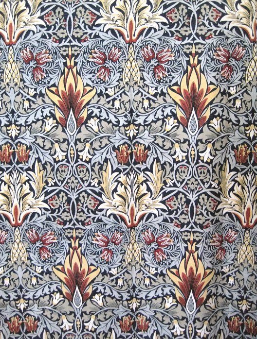 “There is no excuse for doing anything which is not strikingly beautiful” William Morris. Beautiful sample of a Morris print by David Wells. #WilliamMorris #KelmscottManor #MorrisandCo