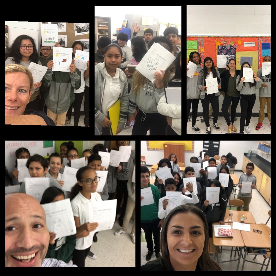 Renzo_Mazza's tweet image. MS &quot;Selfie Cards&quot; Day 2! Teachers and Students had a blast today! #PositiveVibes @kimhydelbms @JamesBrown732 #helloweek