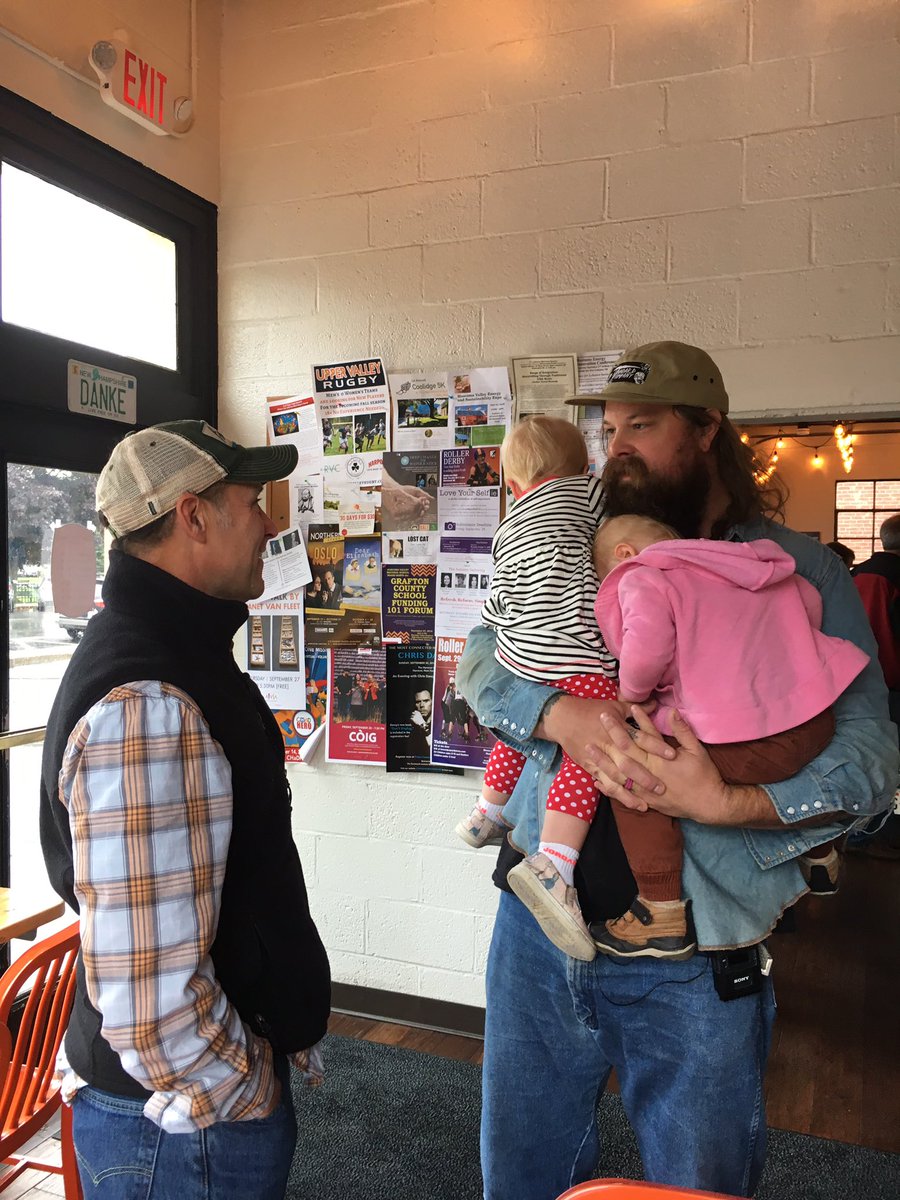 tedreinstein's tweet photo. Crossing paths in the Upper Valley: @Luckys_Coffee in Lebanon, NH w/ex-Pat's lineman Brian Barthelmes @Chronicle5 https://t.co/fQCCgeTvV1
