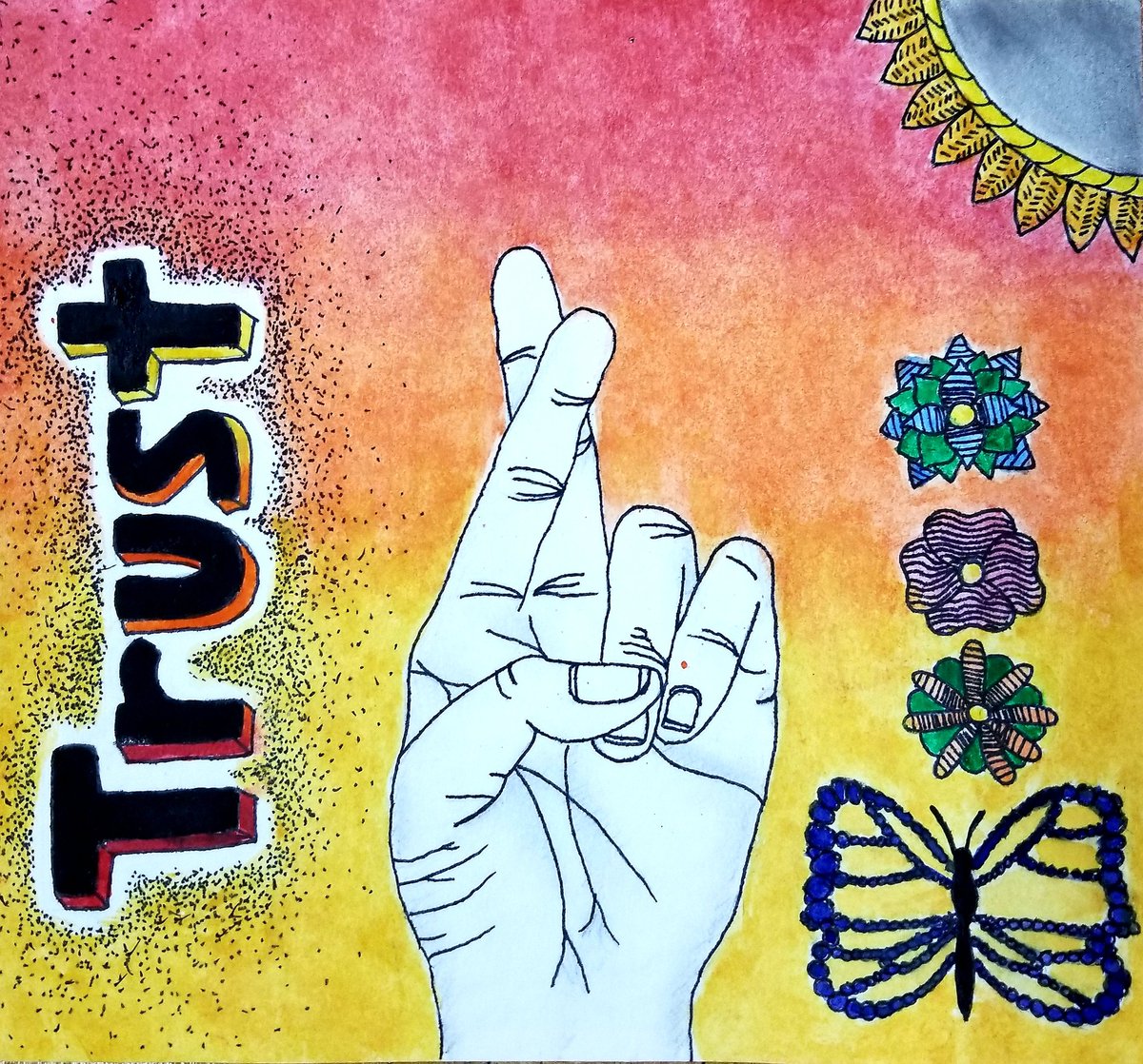 Lucia Morales On Twitter High School Art 1 Is Getting Expressive With Their Contour Hand Project Josemartimast