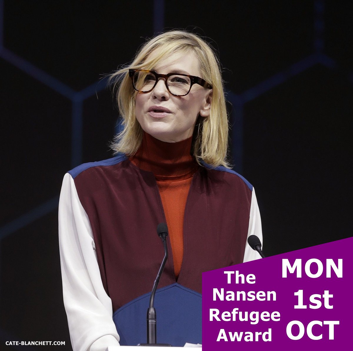 Cate Blanchett to deliver the keynote address at the UNHCR Nansen Refugee Award ceremony
-----
Read More: cate-blanchett.com/2018/09/25/cat…
-----
#GoodwillAmbassador #CateBlanchett #UNHCR #NansenAward #Geneva
