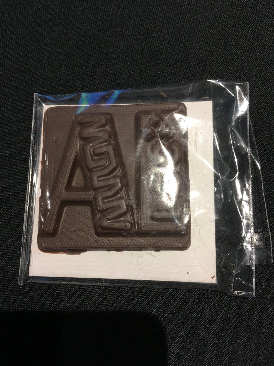 Well done to <a href="/ArrowECS_IBM/">Arrow ECS IBM</a> and @L3CLLP for these 3D printed chocolates. Cool, desirable and useful! Here in the  Churchill War Rooms, about to present at the launch of their #IBMi Cloud service.