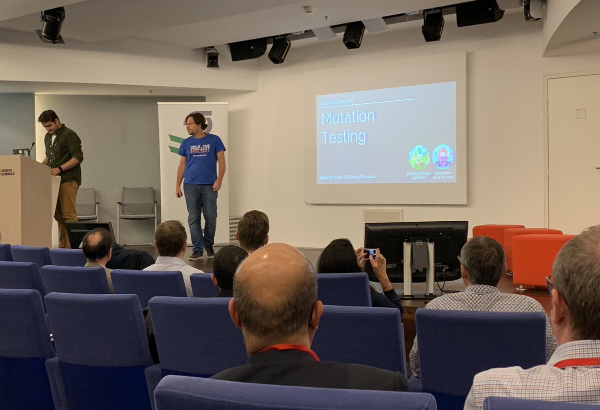 qa_roline's tweet image. #mutationTesting @SocieteGenerale #AgileTestingNight #agileTesting #qualityAssurance