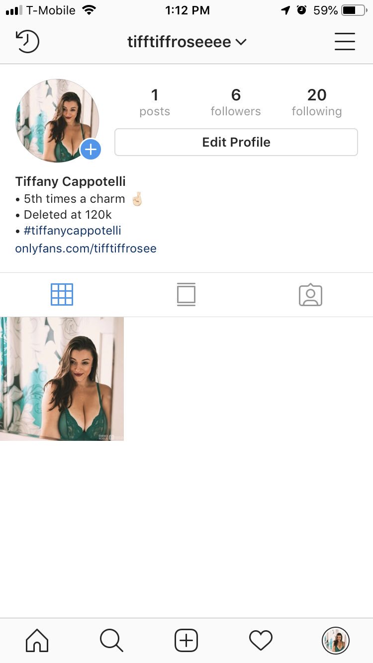 Tiffany Cappotelli on X: Instagram blocked my account :( Starting from  scratch ❤️ t.cogbhz6ymRGD  X