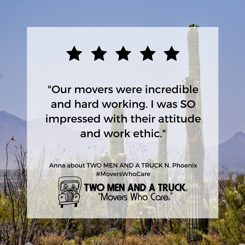 twomennphoenix's tweet photo. We love our customers - and they love us! Check out this awesome 5 star review! ⭐⭐⭐⭐⭐ #TestimonialTuesday #MoversWhoCare
Call or click for a free quote: 623-847-6683 https://t.co/XCLPgnIoVC https://t.co/A4unPokq6O