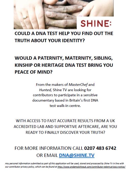 TheDNAClinic_'s tweet photo. @WeLoveBlackpool We are doing a new TV documentary based in #Blackpool. Please RT to spread the word. Thanks #tv #beontv #DNAtesting #familytesting https://t.co/wNstybDeIu