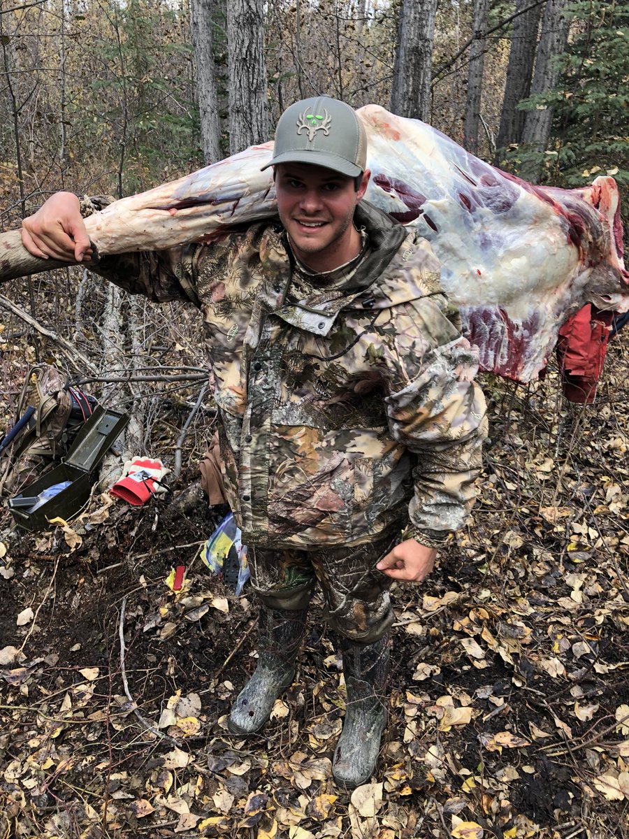 BoogerBottom's tweet photo. The true fruits of a successful Moose hunt! Talk about pure organic meat! While anti hunter hypocrisy flames high with senseless, fictional opinion, we hunters save trips to the grocery store while managing healthy prosperous herds, flocks &amp; fisheries! Fact!#bonecollector https://t.co/qz7IC9h7Cw