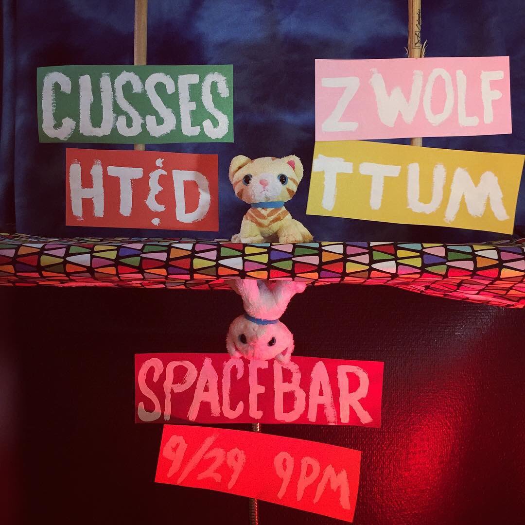 Hey. This lovely show is Saturday <a href="/SpacebarCbus/">The Spacebar</a>. And the lovelies, <a href="/DJZWolf/">Z Wolf</a>, <a href="/CUSSES/">CUSSES</a>, and TTUM are gonna lovingly burn the stage down.