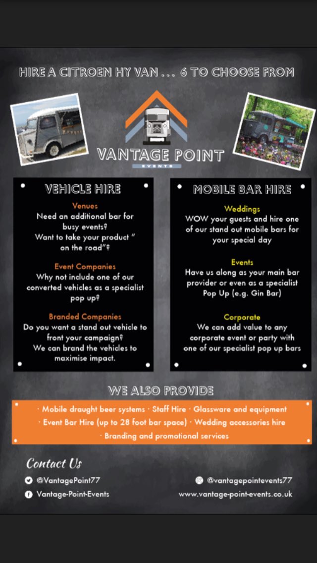 Thanks to the team <a href="/UprisePrint/">Uprise Print</a> for designing our new promotional leaflet #hire #weddings #events #PopUp