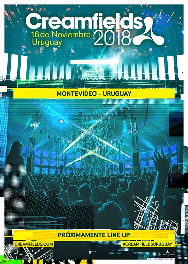 Creamfields_Uy's tweet photo. El 16 de Noviembre vuelve Creamfields a Montevideo! Próximamente Line Up! https://t.co/yGHhmRlZkw