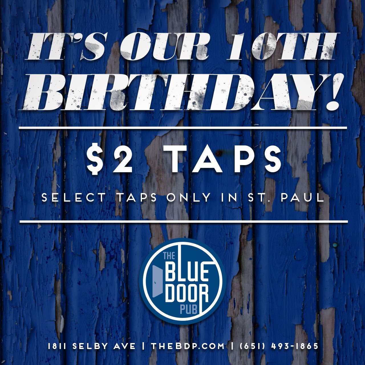 Blue Door Pub On Twitter Today S The Day We Turn 10 To