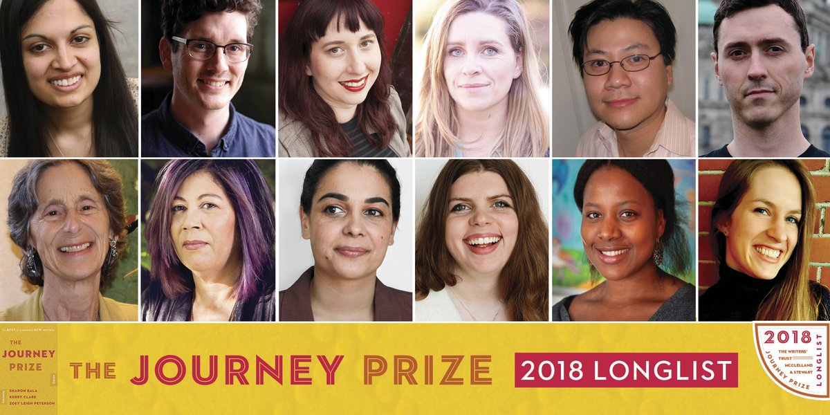 Congratulations again to the 12 incredible #EmergingWriters whose stories appear in the 30th edition of The #JourneyPrize Stories, which is available in stores today. #DiverseCanLit bit.ly/2OlYwOh 1/2