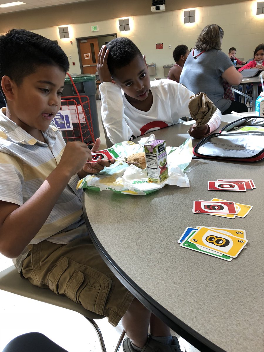 4th Graders teaching me magic tricks! 😂 Having fun at lunch! 💙 #havefun #PTPride #d56achieves