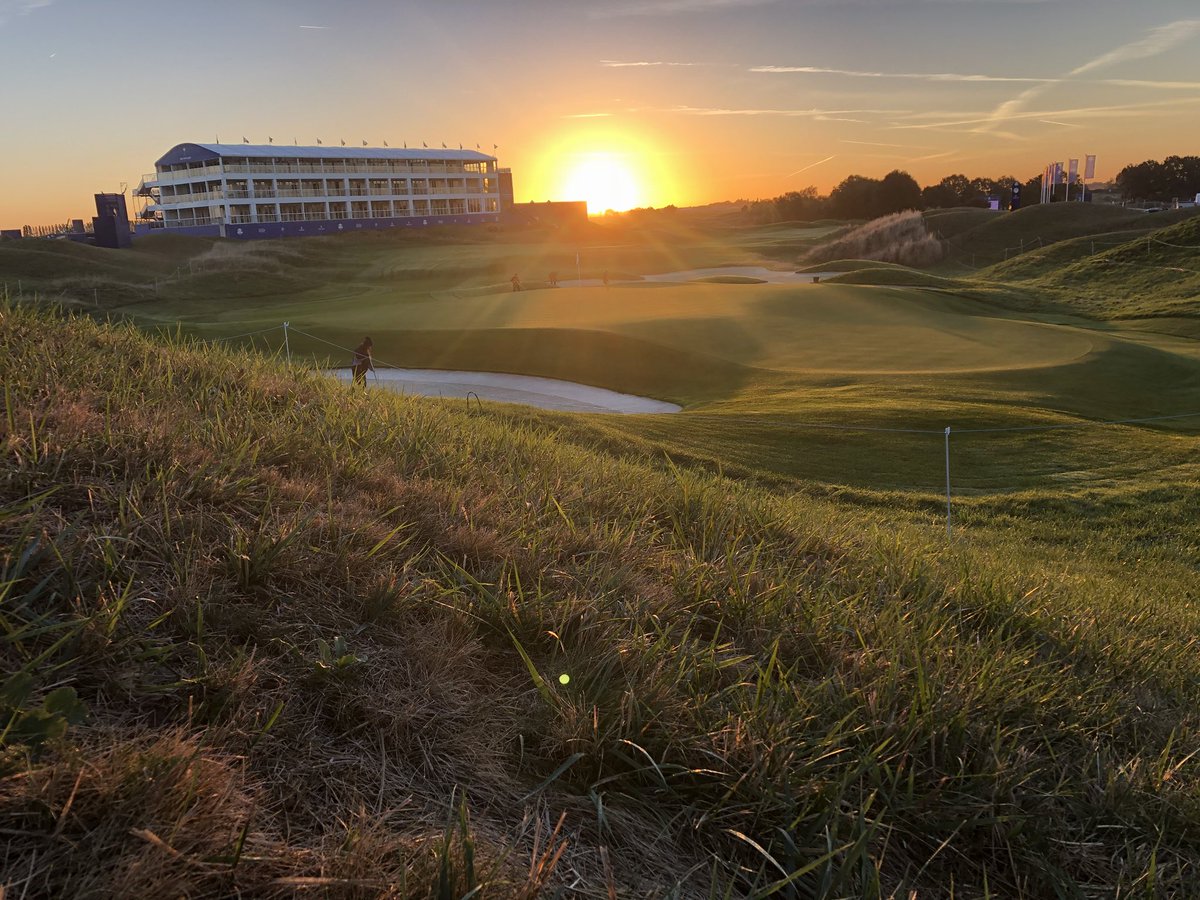 Work is started under the lights <a href="/legolfnational/">Le Golf National</a> followed by an amazing sunrise when nearing completion of the morning chores.