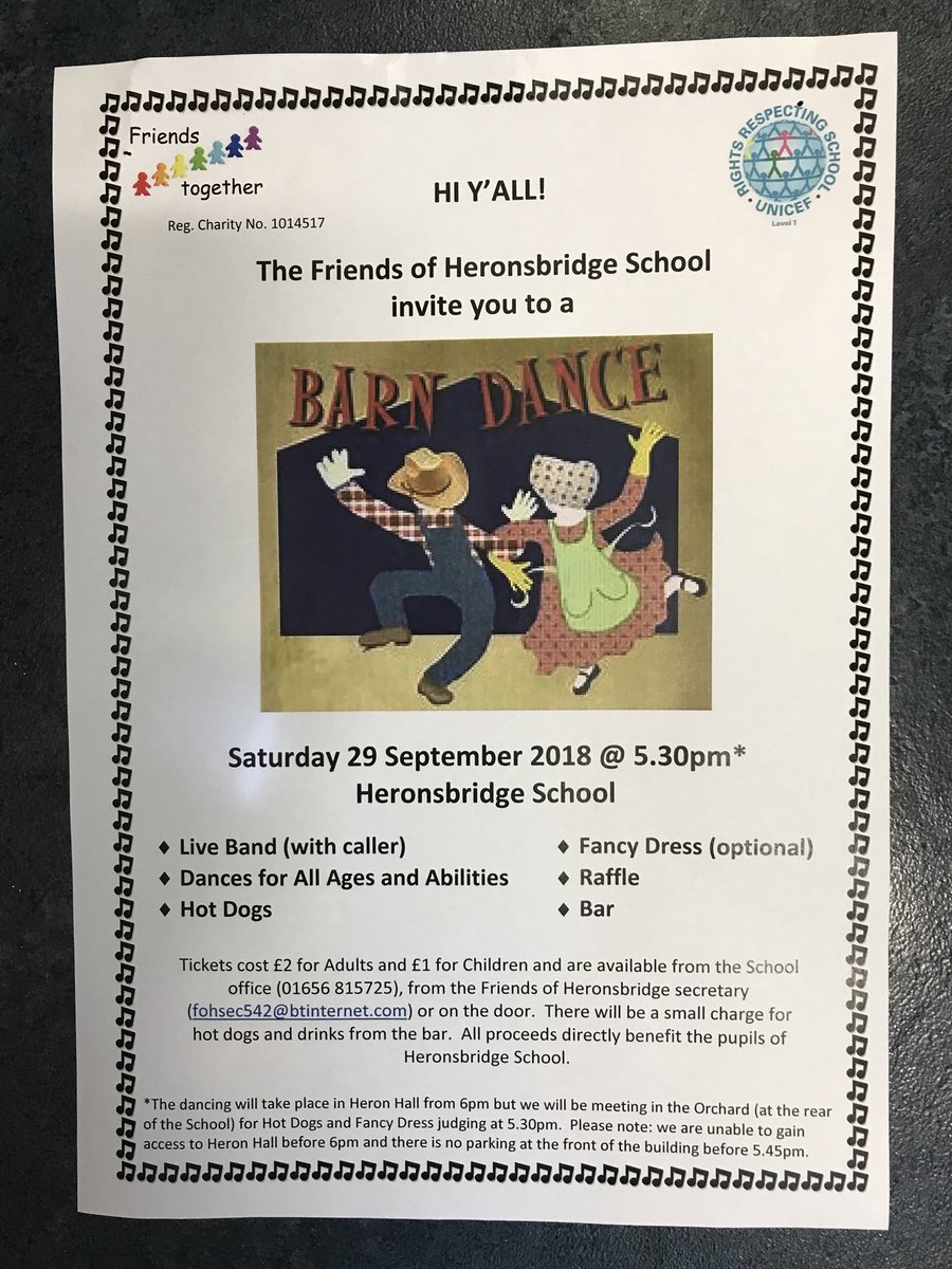 Heronsbridge School On Twitter Join Us For Our Barn Dance