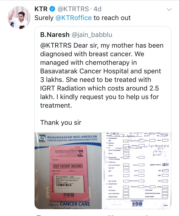 sathish_IIIT's tweet image. Dear @KTRTRS @TelanganaCMO ,

We Had been watching ur twitter activities and most of the requests are for medical treatments if so why ur govt is not thinking about implementation of #ArogyaSri ?

If #TRS govt succeed in it then u may not get such requests 

Think n act #SaveTS