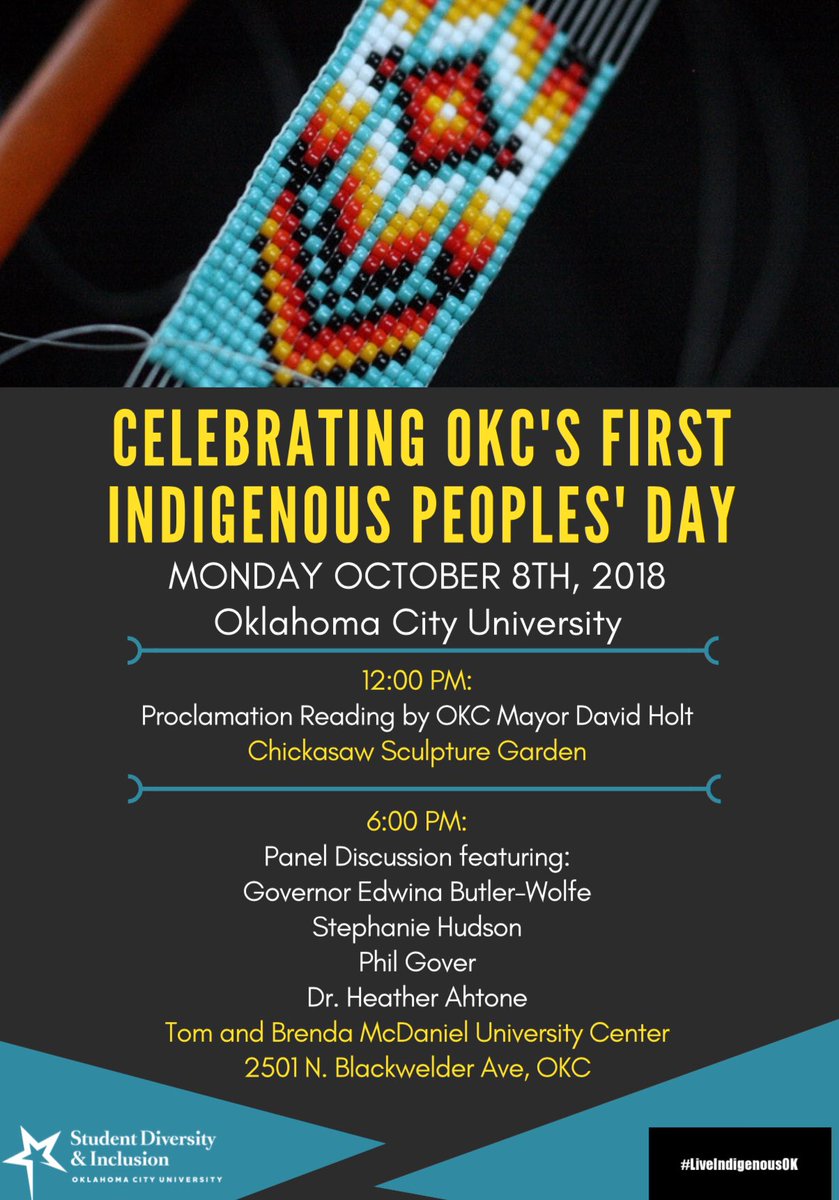 ipdOKC's tweet photo. #IPDokc #IndigenousPeoplesDay #LiveIndigenousOK https://t.co/lHAlnUUjbi