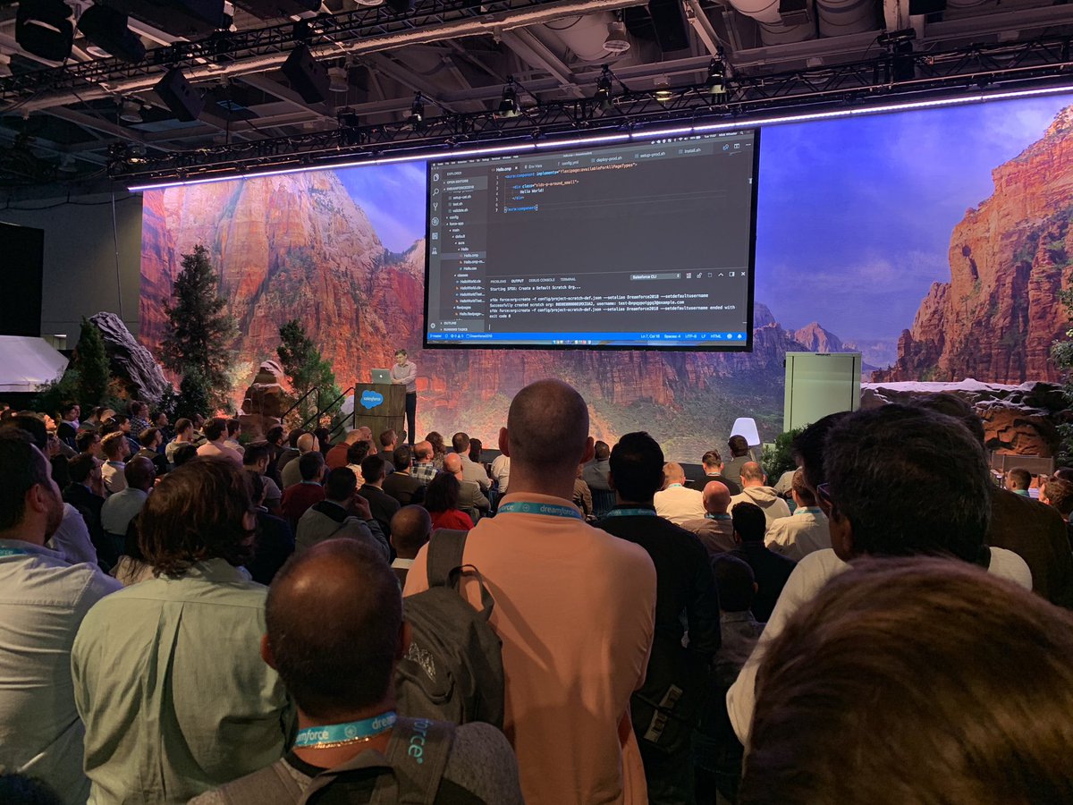 stephanwcg's tweet image. Standing room only for @mickwheelz_ #SalesforceDX Continuous Integration session!