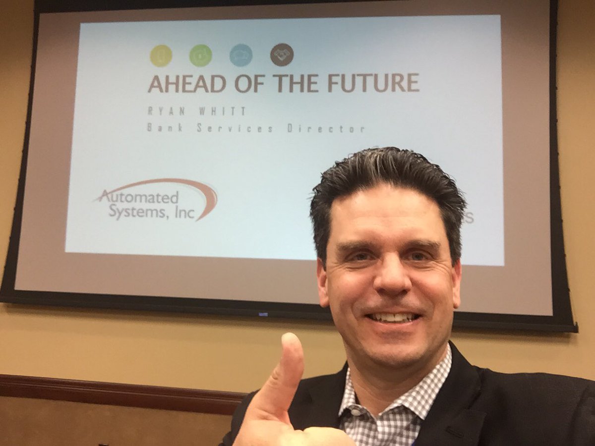 Getting ready to talk about the future with members of the Wisconsin Bankers Association