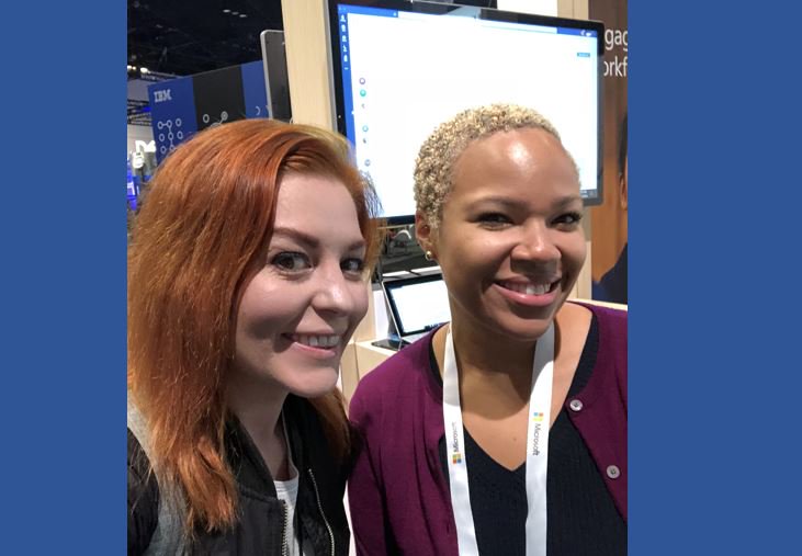 3Sharp's tweet photo. Great to see Keara James at the Modern Workplace Booth! So much fun supporting her during the keynote. @morgan_b_pink @KearaKindelynn #3Sharp #Ignite2018 https://t.co/cRmJoo1rCE