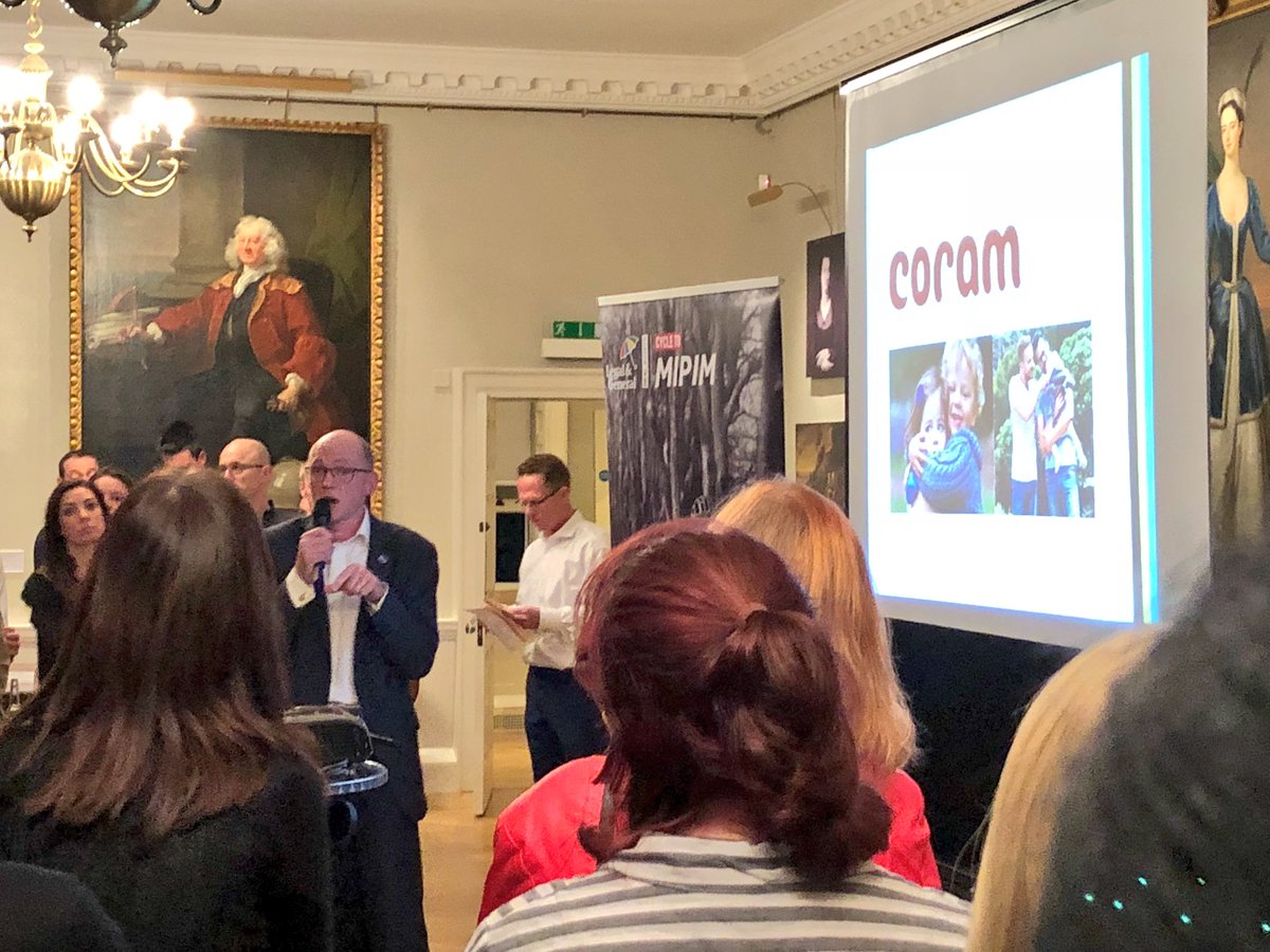 ClubPeloton's tweet photo. .@nickhanmer talks us through fundraising and sponsorship options - a key reason to ride #CycletoMIPIM as we ride for charities @Coram @CyclistsvCancer #MultipleSystemAtrophyTrust & #TomsTrust https://t.co/MVkUoIF0xq
