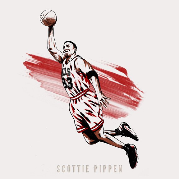 At forward, from Central Arkansas, 6\7\", Happy 53rd birthday to Scottie Pippen! 
