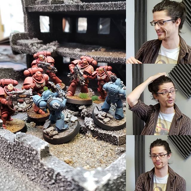 WhiteMetalGames's tweet photo. We're back at #TabletopTuesday! Last week, we had a guest come and play against #PrestonsValues in back to back games of Kill Team and 40K! Based on the expressions on his face, tell us how you think it went!
#killteam #warhammer40k #40k #warhammer40000β¦ https://t.co/UO4xZCKOzl https://t.co/F5IfYAvElA