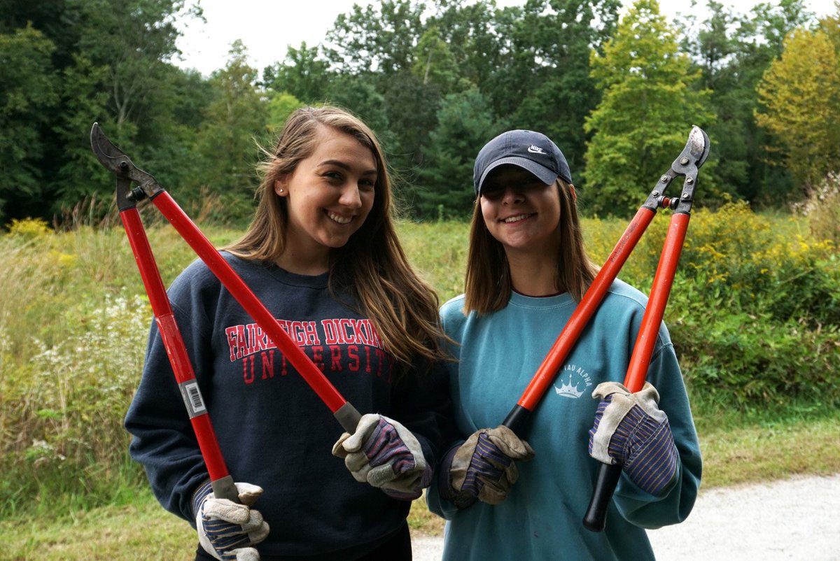 FDUWhatsNew's tweet photo. Over the weekend, Sigma Pi and @ZTA_FDU of #FDUFlorham planted about 60 tree seedlings and helped remove invasive plants from the Loantaka Brook Reservation in Morristown, N.J.

A day well spent! 🌳👏❤️💙 #community

(📷: Ryan Silva) https://t.co/nV4bF6C1b4