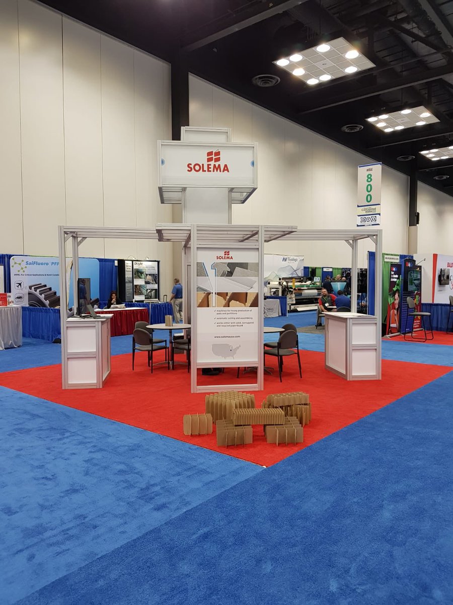 Solemasrl's tweet photo. First day at Corrugated Week in Indianapolis 🇺🇸 come and visit us!!! #solema #solemausa #solemaboards #solemagraphics #graphicart #paperboard @solemausa https://t.co/9v2M8q3lxm