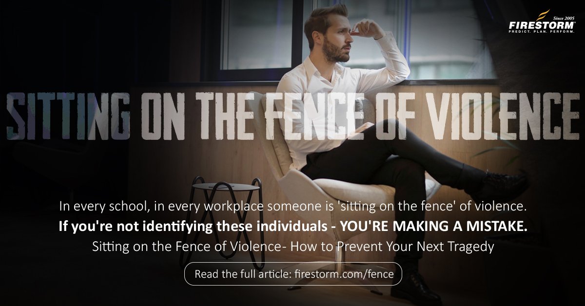FirestormSol's tweet image. Violence events are happening every day. An incident is as likely to occur in your organization as it is in any other. 

We&apos;re here to help you prevent your next tragedy.

firestorm.com/fence

#ViolencePrevention #Crisis #Risk #FeaturedBlog