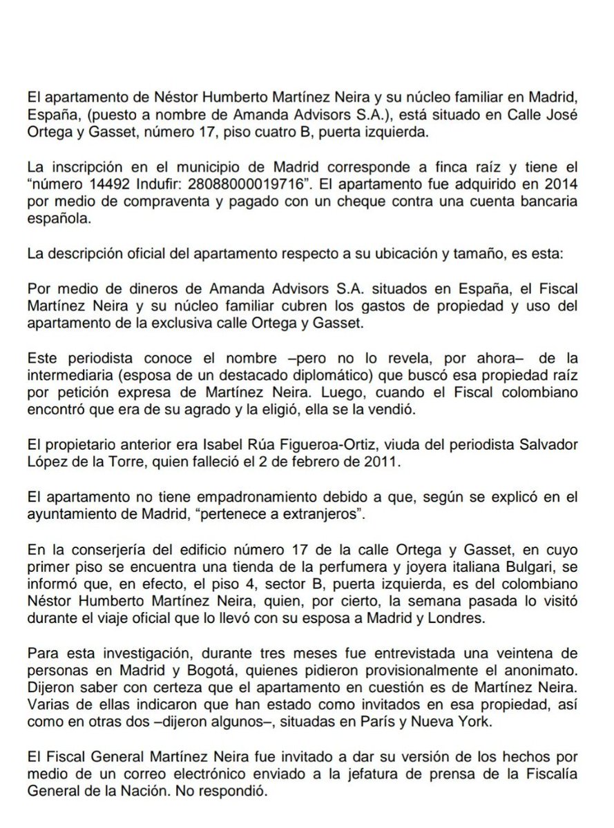 Este es el artículo censurado de Gonzalo Guillén sobre bienes escondidos del fiscal Néstor Humberto Martínez en España y otros lugares