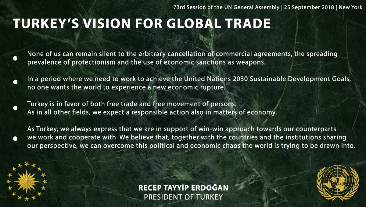 Turkey is in favor of both free trade and free movement of persons. As in all other fields, we expect a responsible action also in matters of economy and trade. 

#WorldIsBiggerThan5